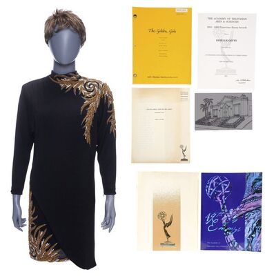 Lot #864 - Entertainment Memorabilia Live Auction - Rich Weaver Collection: Estelle Getty's 1992 Emmy Awards&Atilde;&fnof;&acirc;&euro;&scaron;&Atilde;&sbquo;&Acirc;&reg; Memorabilia with Personal Script ### GOLDEN GIRLS, THE (1985-1992)