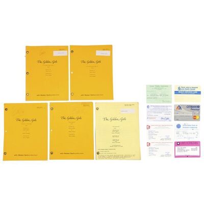 Lot #869 - Rich Weaver Collection: Set of Estelle Getty's Personal Cards with Signed Scripts ### ESTELLE GETTY