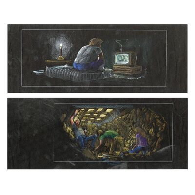 Lot #877 - Pair of Hand-Drawn Concept Sketches ### GOONIES, THE (1985)