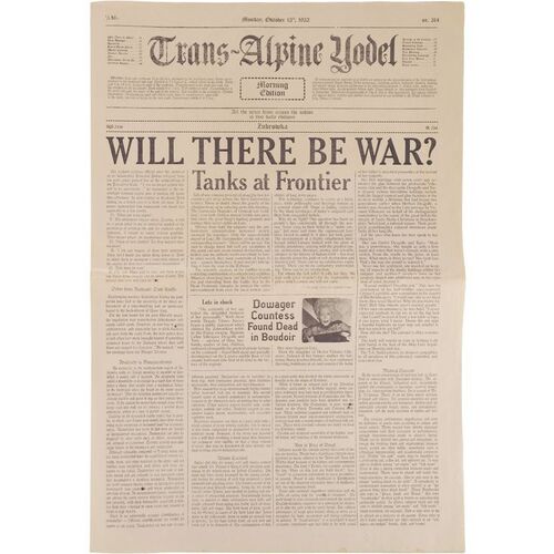 Lot #879 - Trans-Alpine Yodel Newspaper Cover ### GRAND BUDAPEST HOTEL, THE (2014)