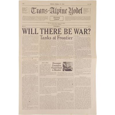 Lot #879 - Trans-Alpine Yodel Newspaper Cover ### GRAND BUDAPEST HOTEL, THE (2014)