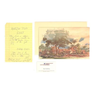 Lot #920 - Steven Spielberg's Business Card with Stationery and Handwritten Amazing Stories Ideas Page ### STEVEN SPIELBERG