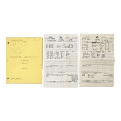 Lot #1019 - Leonard Nimoy's Personal Annotated Second Revised Final Draft Script with Two Call Sheets ### MISSION: IMPOSSIBLE (1966-1973)