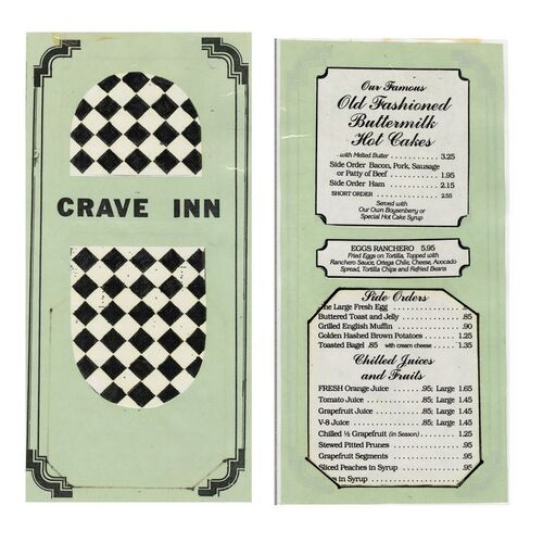Lot #1058 - Crave Inn Menu and Lisa Wilcox-Autographed Promotional Still ### NIGHTMARE ON ELM STREET 4, A: THE DREAM MASTER (1988)