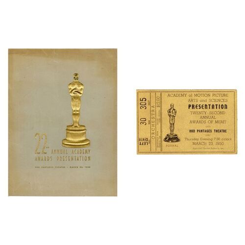Lot #1112 - Entertainment Memorabilia Live Auction - 22nd Annual Academy Awards&Atilde;&fnof;&acirc;&euro;&scaron;&Atilde;&sbquo;&Acirc;&reg; Program with Two Tickets ### ACADEMY AWARDS
