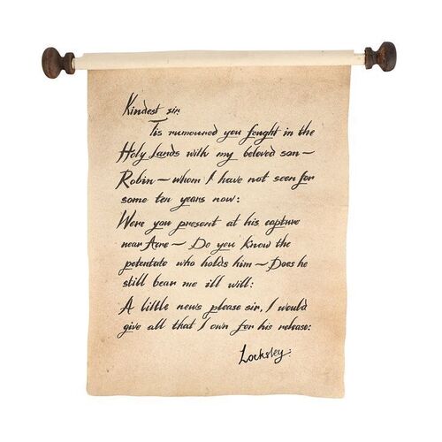 Lot #1143 - Lord Loxley's (Brian Blessed) Scroll ### ROBIN HOOD: PRINCE OF THIEVES (1991)