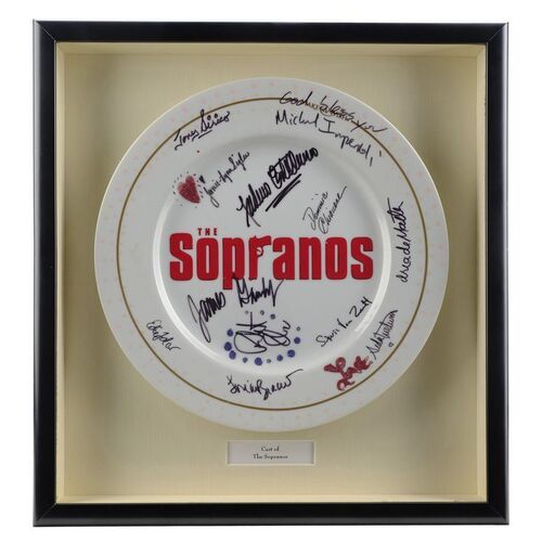Lot #1179 - Framed Cast-Autographed Make-A-Wish Foundation Plate ### SOPRANOS, THE (TV SERIES, 1999-2007)