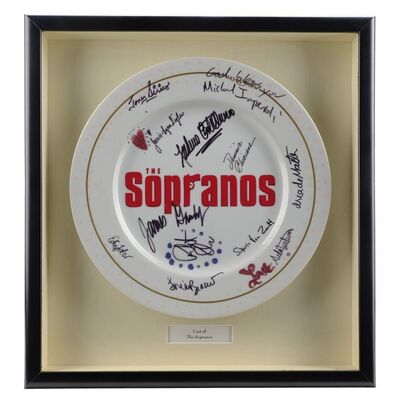 Lot #1179 - Framed Cast-Autographed Make-A-Wish Foundation Plate ### SOPRANOS, THE (TV SERIES, 1999-2007)