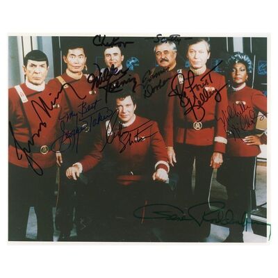 Lot #1207 - Cast- and Gene Roddenberry-Autographed Photo ### STAR TREK V: THE FINAL FRONTIER (1989)