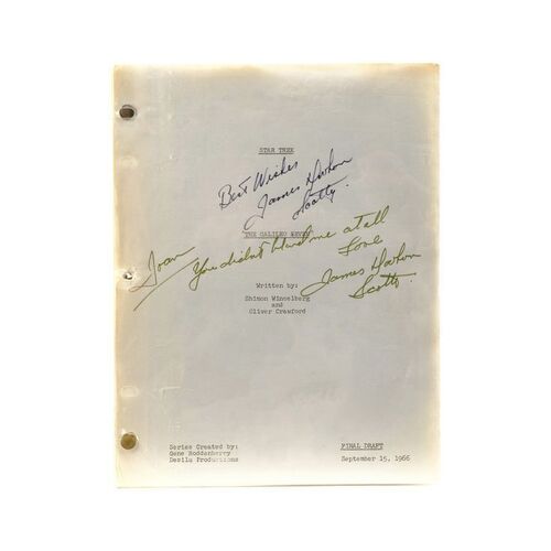 Lot #1223 - James Doohan's Autographed Personal "The Galileo Seven" Final Draft Script with Call Sheet ### STAR TREK: THE ORIGINAL SERIES (TV SERIES, 1966-1969)