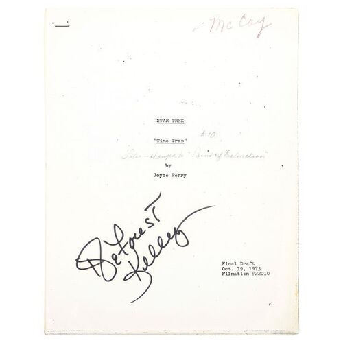 Lot #1231 - DeForest Kelley's Signed Personal "Time Trap" Final Draft Script ### STAR TREK: THE ANIMATED SERIES (1973-1974)