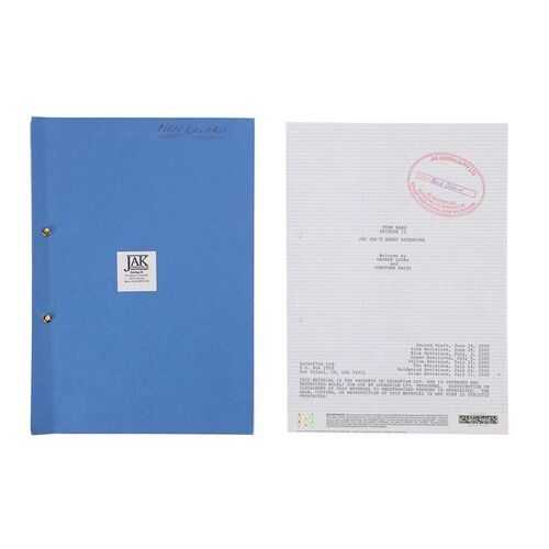 Lot #1264 - Nick Gillard Collection: Issue "001" Script ### STAR WARS: ATTACK OF THE CLONES (2002)
