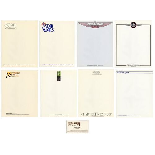 Lot #1271 - George Lucas' Business Card and Subsidiary Letterheads ### LUCASFILM