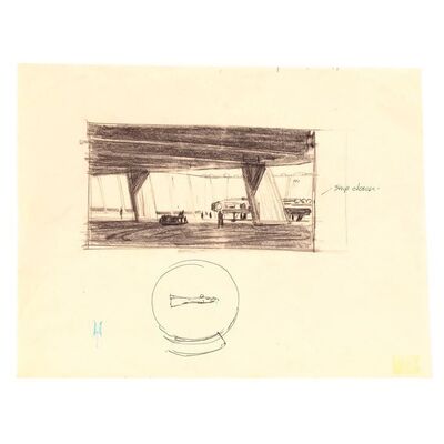 Lot #1281 - Hand-Drawn Ralph McQuarrie Mos Eisley Spaceport Docking Area Concept Sketch ### STAR WARS: A NEW HOPE (1977)
