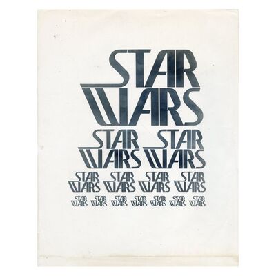 Lot #1293 - Charles Lippincott Collection: Printed John Van Hamersveld Logo Proof Sheet ### STAR WARS: A NEW HOPE (1977)