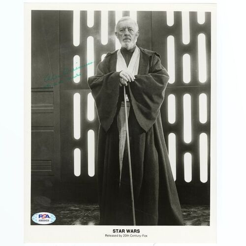 Lot #1301 - Alec Guinness-Autographed Obi-Wan Kenobi Still ### STAR WARS: A NEW HOPE (1977)