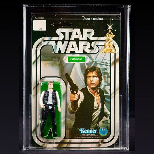 Lot #1306 - Charles Lippincott Collection: Han Solo Small Head SW12A AFA 80 NM Action Figure ### STAR WARS TOYS