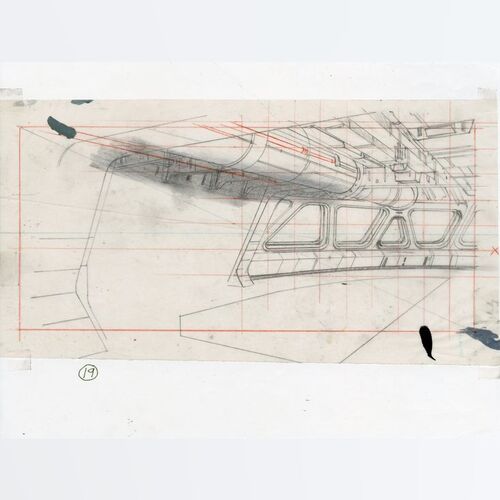 Lot #1310 - Hand-Drawn Ralph McQuarrie Star Destroyer Bridge Production Illustration Prelim ### STAR WARS: THE EMPIRE STRIKES BACK (1980)