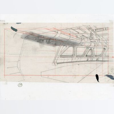 Lot #1310 - Hand-Drawn Ralph McQuarrie Star Destroyer Bridge Production Illustration Prelim ### STAR WARS: THE EMPIRE STRIKES BACK (1980)