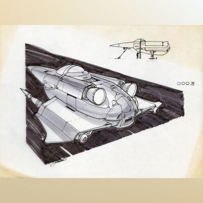 Lot #1312 - Hand-Drawn Joe Johnston Early Snowspeeder Concept Sketch ### STAR WARS: THE EMPIRE STRIKES BACK (1980)