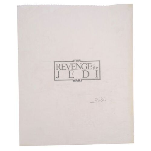 Lot #1330 - Hand-Drawn Jay Vigon "Revenge of the Jedi" Logo Concept Artwork ### STAR WARS: RETURN OF THE JEDI (1983)