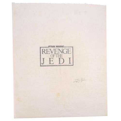 Lot #1331 - Hand-Drawn Jay Vigon "Revenge of the Jedi" Logo Concept Artwork ### STAR WARS: RETURN OF THE JEDI (1983)