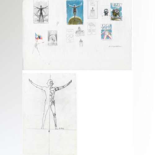 Lot #1367 - William Plumb Collection: Hand-Drawn Ralph McQuarrie Preliminary Concept Sketches ### ROBOT VISIONS (1990)