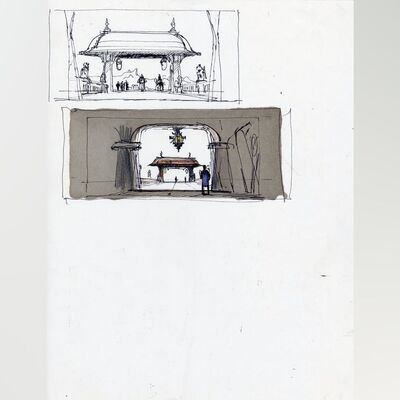 Lot #1371 - Hand-Drawn Ralph McQuarrie "Jabba's Palace North Gate Bridge" Thumbnail Sketches for Illustration ### THE ILLUSTRATED STAR WARS UNIVERSE (1995)