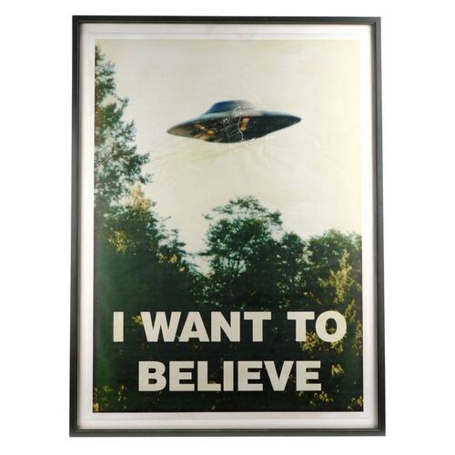 Lot #1485 - Framed Distressed "I WANT TO BELIEVE" Poster ### X-FILES, THE (TV SERIES, 1993-2002)