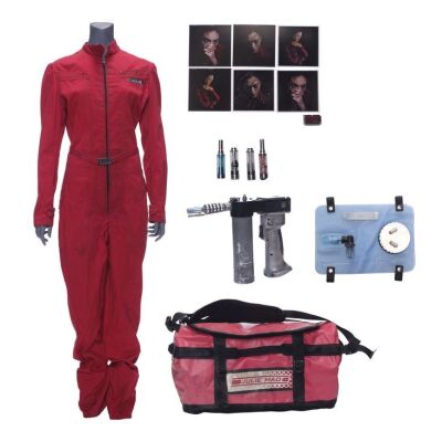 Lot # 1: Julie Mao's (Florence Faivre) Scopuli Coveralls with Plasma Torch and Accessories