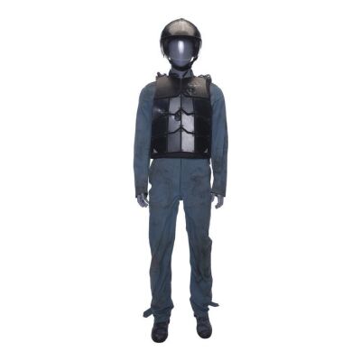 Lot # 3: James Holden's (Steven Strait) Season 1 Bloody Beratnas Gas Coveralls with Eros Station Police Armor and Helmet