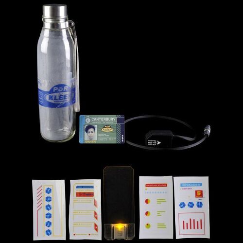 Lot # 19: Naomi Nagata's (Dominique Tipper) Canterbury ID and Pur & Kleen Water Bottle with Comm Device