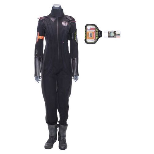 Lot # 73: Camina Drummer (Cara Gee) Tycho Station Belter Vac Suit with ID Badge, Comm Device and Boots
