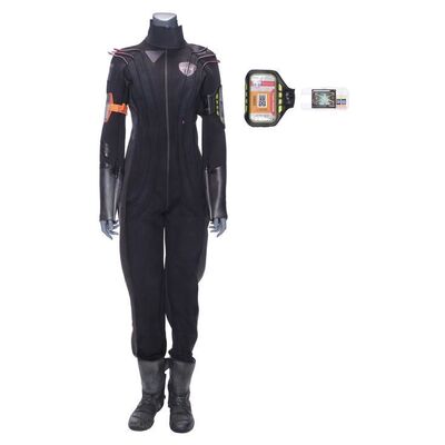 Lot # 73: Camina Drummer (Cara Gee) Tycho Station Belter Vac Suit with ID Badge, Comm Device and Boots