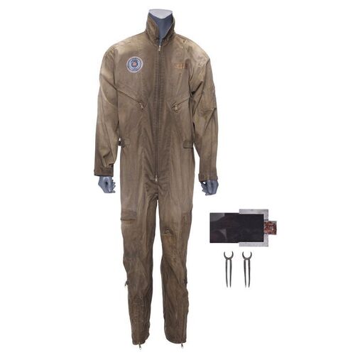 Lot # 86: Solomon Epstein's (Sam Huntington) Coveralls with Light-Up Bloodied Comm Device and Wife's Hair Combs