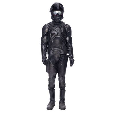 Lot # 90: Amos Burton's (Wes Chatham) MCRN Light Armor Complete Space Suit with Light-up Helmet and Pack
