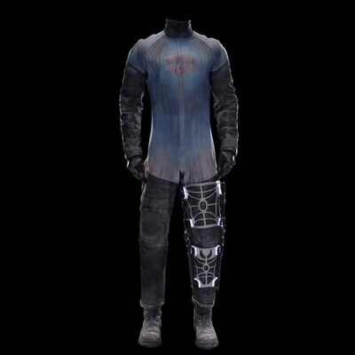 Lot # 110: James Holden's (Steven Strait) Vac Suit with Light-up Leg Brace and Boots