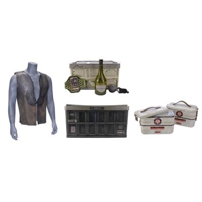 Lot # 112: Yoan's (Gabriel Darku) Vest and Footlocker with Personal Items