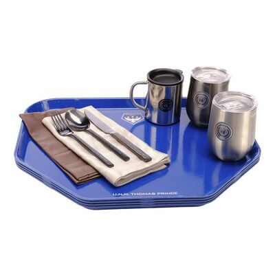 Lot # 121: Admiral Michael Souther's (Martin Roach) Agatha King Place Settings and UNN Mess Hall Assortment