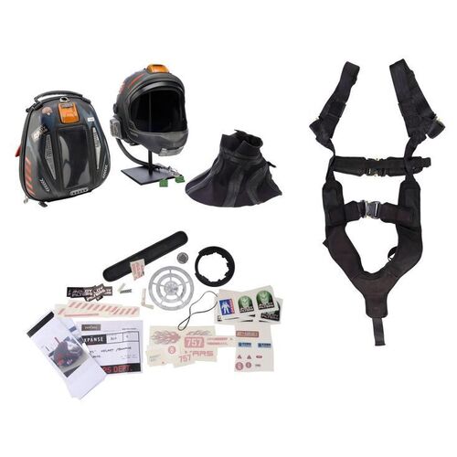 Lot # 122: Melas Kamal's Space Helmet, Backpack, and Accessories
