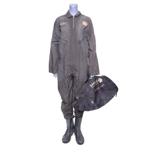 Lot # 126: Clarissa Mao (Nadine Nicole) aka Melba Koh's Savage Industries Jumpsuit with Boots and Bag