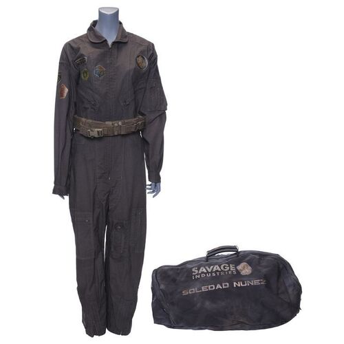 Lot # 133: Soledad Nunez's (Marci T. House) Savage Industries Coveralls and Bag