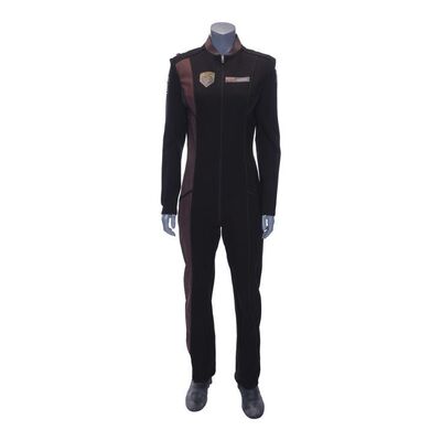 Lot # 143: Roberta "Bobbie" Draper's (Frankie Adams) MCRN Uniform Vac Suit with SFX Bullet Holes and Light-Up Boots
