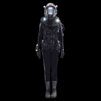 Lot # 148: Camina Drummer's (Cara Gee) Season 4 Complete Space Suit with Helmet, Pack, and Harness