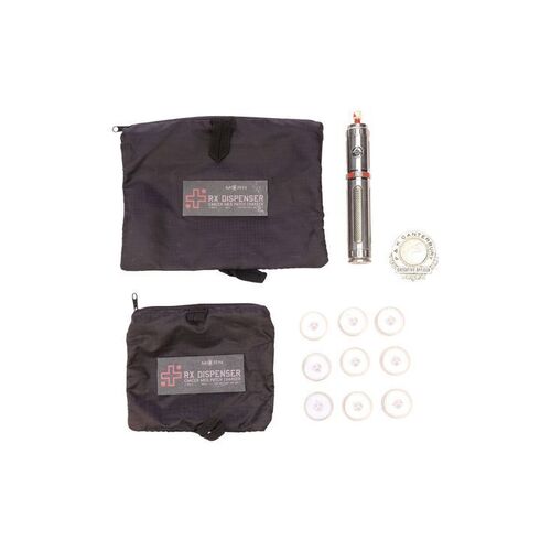 Lot # 178: James Holden's (Steven Strait) Cancer Medicine Dispensers and XO Badge