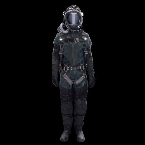 Lot # 188: Filip Inaros' (Jasai Chase Owens) Complete Space Suit with Helmet, Pack, and Harness