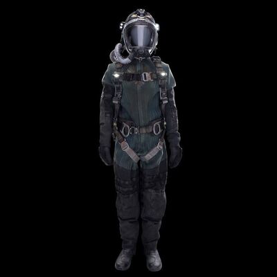 Lot # 188: Filip Inaros' (Jasai Chase Owens) Complete Space Suit with Helmet, Pack, and Harness