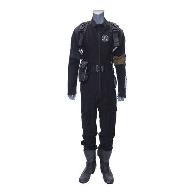 Lot # 195: OPA Large Uniform Coveralls with Holster and Boots