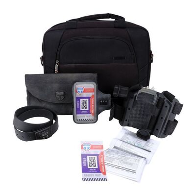 Lot # 198: Sakai's (Bahia Watson) Taser with Holster, ID Badge, and Bag with Side Script