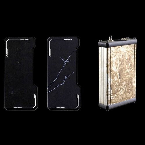 Lot # 201: Monica Stuart's (Anna Hopkins) Brain Scanner with Clear and Cracked Comm Devices